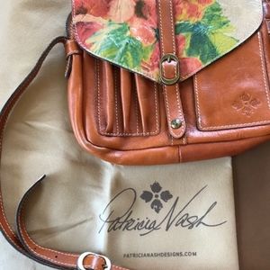 Patricia Nash leather purse with watercolor flap